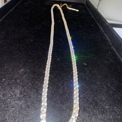 gold plated tennis chain 