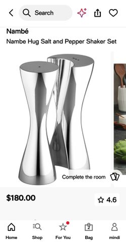 Nambé Hug Salt and Pepper Shaker Set