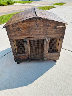 brown wooden pet house