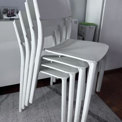 ikea janinge white chairs x4