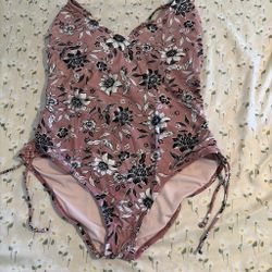 Floral One-Piece Swimsuit with Side Ties