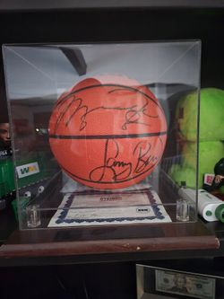 Michael Jordan Larry Bird Signed  Basketball