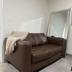 Brown Leather Sofa