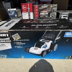 HART 40-Volt 20-inch Cordless Brushless Push Mower Kit, (1) 6.0Ah Lithium-Ion Battery