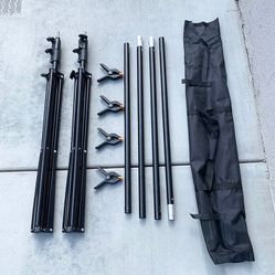 (New in Box) $40 Heavy Duty Backdrop Stand 8.5x10 FT with Carry Bag and Clips