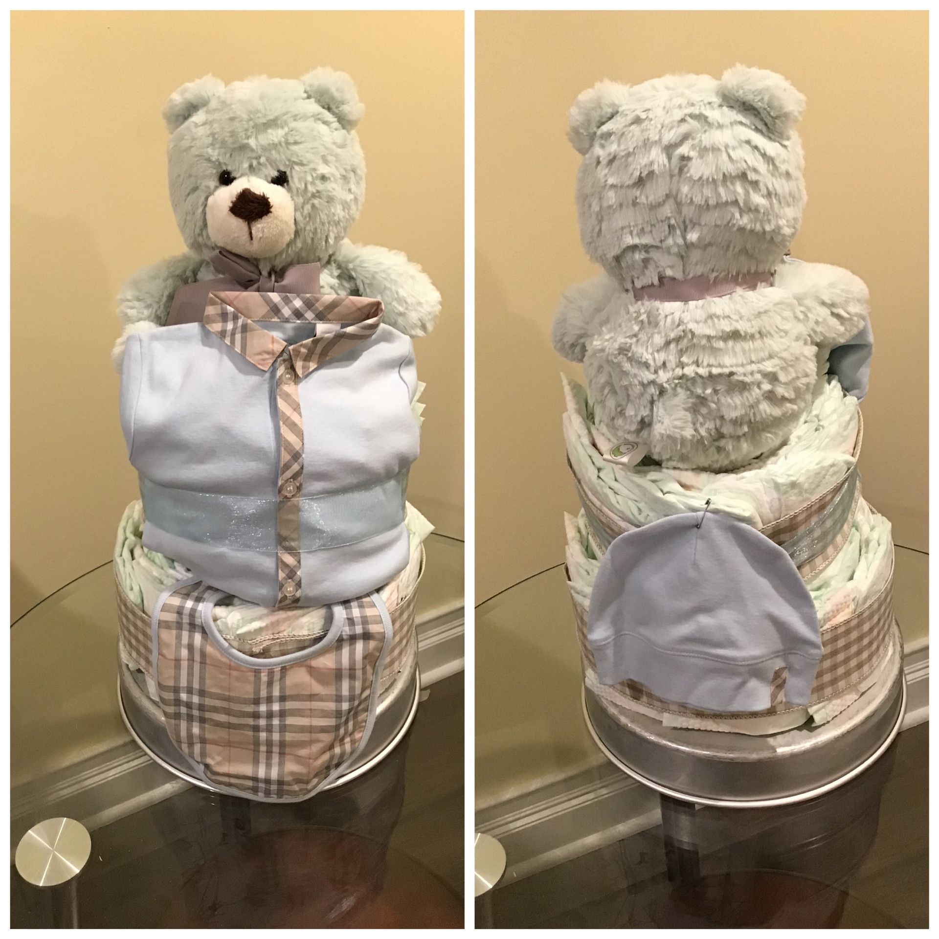 Burberry diaper cake