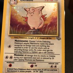 Rare Holo Clefable Pokémon Card