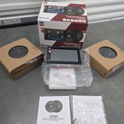 Dual Electronics 7 inch Car Stereo Bundle with 6.5" Speakers, Double Din, Bluetooth