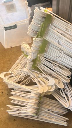 All white hangers for adult clothes