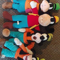 FIVE GOOFY PLUSHES