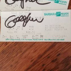 Autographed Gallagher Tickets