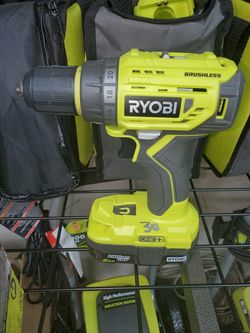 Ryobi 18v brushless drill with battery $30