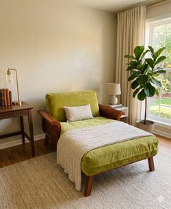 Gold Bond Portland Premium Futon Sofa Bed – Solid Oak Frame – Made in USA
