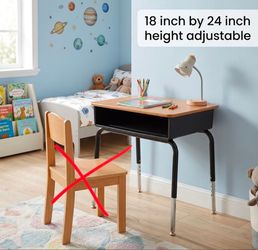 Can Deliver 18-in x 24 in height adjustable school desk school desks homework desk workstation