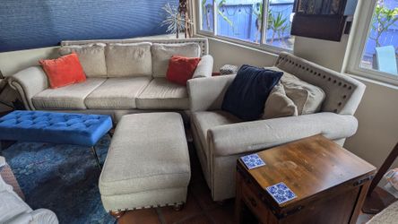 Sofa, Loveseat & Ottoman Set – $345