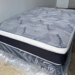 Queen Euro Bamboo Orthopedic Pillow Top Mattress!!