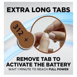 Hearing Aid Battery Size 312