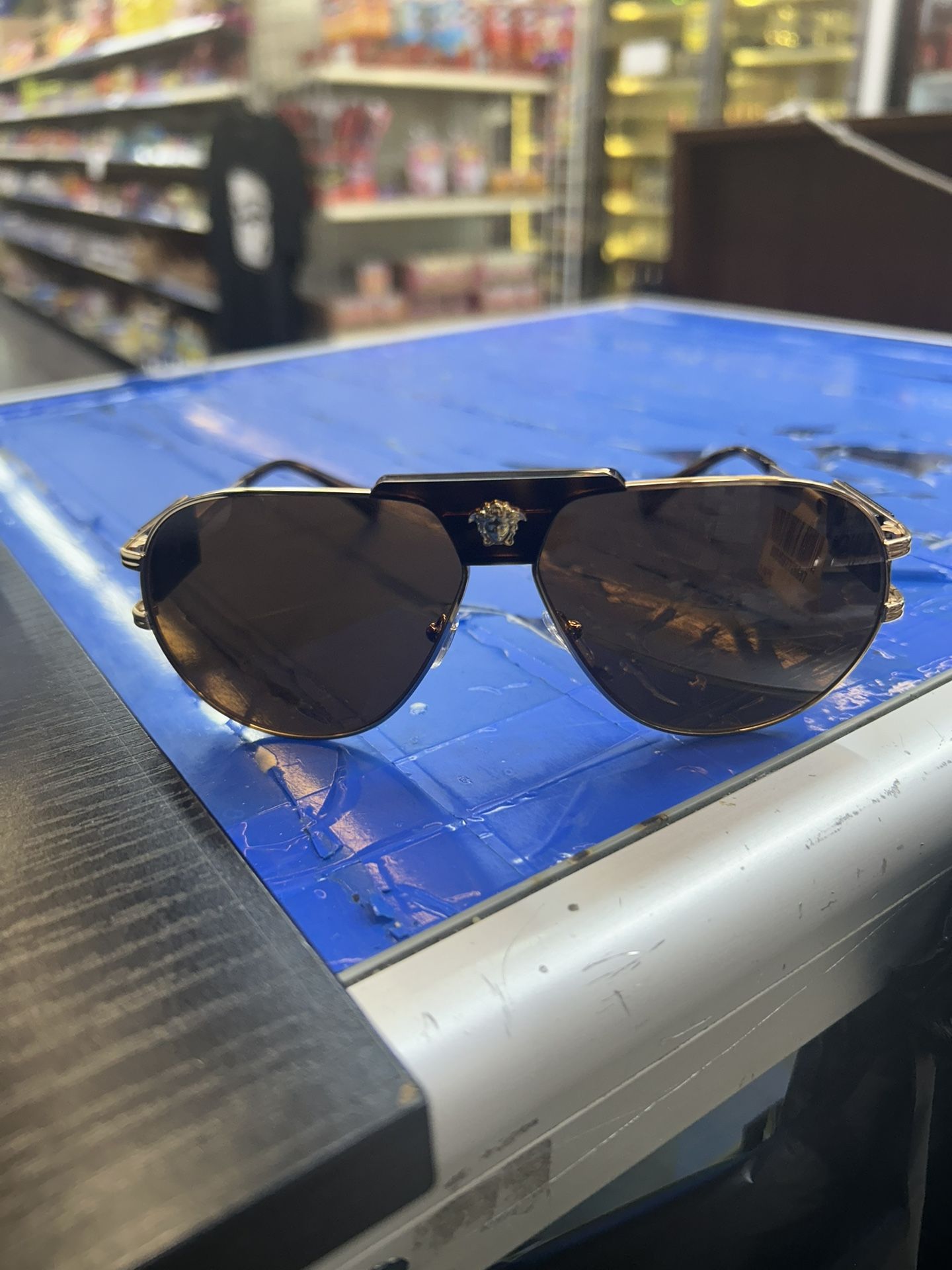 Versace aviators. Never worn! Amazon.com: Versace VE2231 60mm Non-Polarized Aviator  main image 4