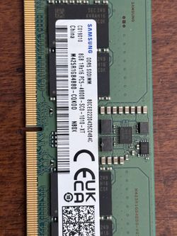 Samsung DDR5 SODIMM 4800 16Gb (2 x 8gb sticks)