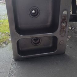 Stainless Steel Dual Basin Sink 25"