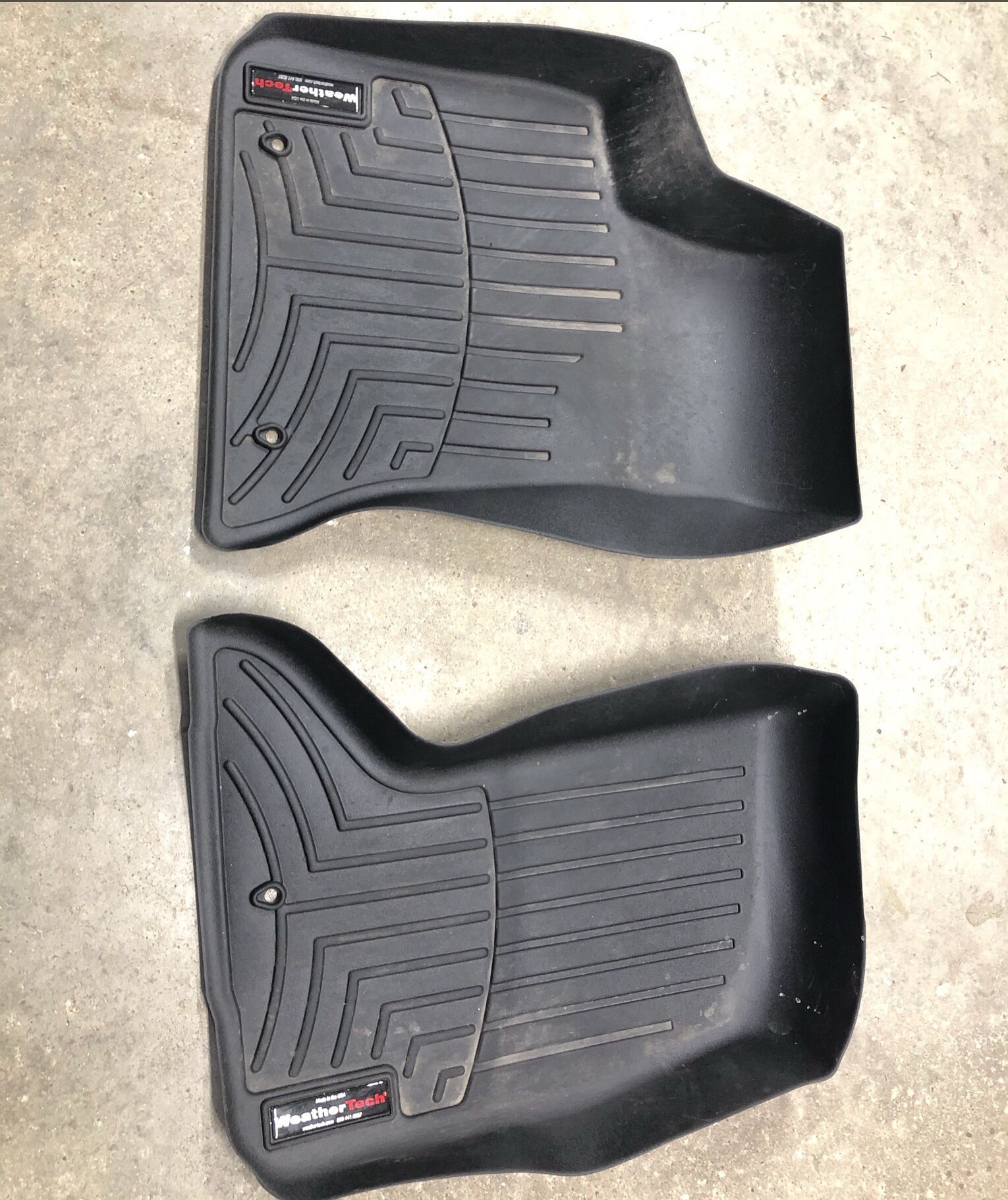 WeatherTech front floor liners for 2018 Chrysler 300 AWD.