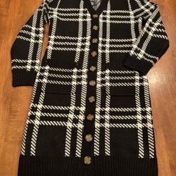 Woman’s Olive & Oak Sweater Dress Plaid Shipping Available 