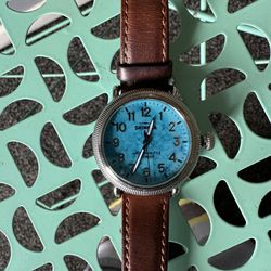 Shinola Runwell 38mm Brown/Turquoise Watch