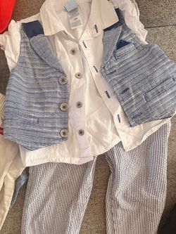 Baby Boy White Button Up Shirt