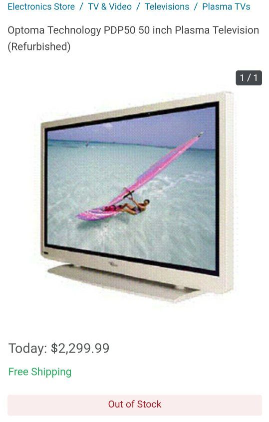 PLASMA TELEVISION. Optoma PD50PX05