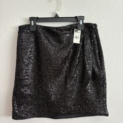 EXPRESS Black Sparkly Mini Skirt
