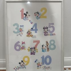 Vintage 80s Disney Poster Frame 