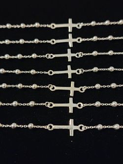 Cross Sterling Silver Bracelet