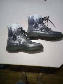 Raad Custom Skull Boots Size 10 Medium