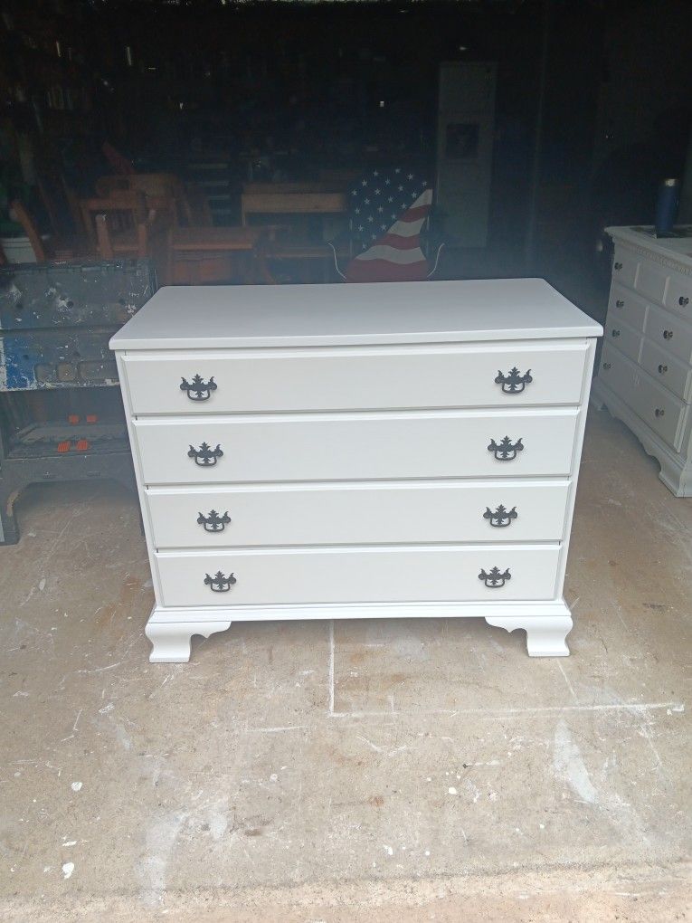 Refinished 4-Drawer Wood Dresser