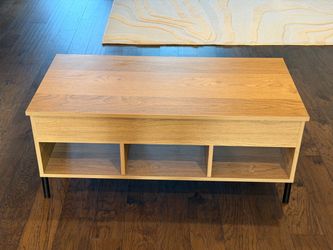 Modern Oak Lift-Top Coffee Table – Dining Surface, Desk & Storage