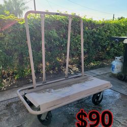 Heavy Duty Drywall Sheet Cart 48" L × 24.5" W × 49" H With Swivel Wheels 3000LB