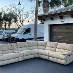 Sectional Sofa/Couch  - Manual Recliner - Microfiber - Delivery Available 🚛