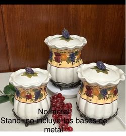 Celebrating Home Sonoma Villa Pattern Storage Canisters Set