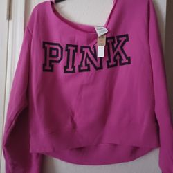 Brand New Ladies XL Pink Logo Sweatshirt 