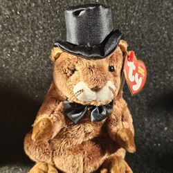 Ty Beanie Baby - PUNXSUTAWNEY PHIL 2004 Groundhog 6.5" MWMTs Stuffed Animal Toy