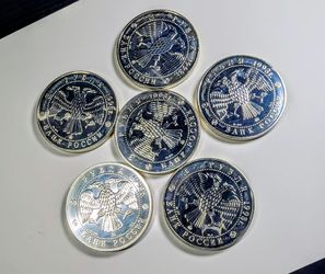 1993 Russian 3 Rouble coin commemorating ballet 1 oz silver 90%- price each - cash local pickup at angleton only