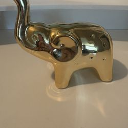 Gold Ceramic Decorative Elephant - LIKE NEW