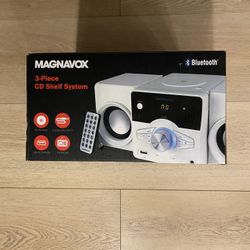 Magnavox 3 Piece CD Shelf System - White