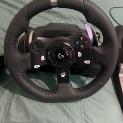 Steering Wheel, Pedal And Shifter. 