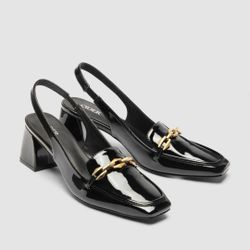 CIDER - Horsebit Square Toe Slingback
