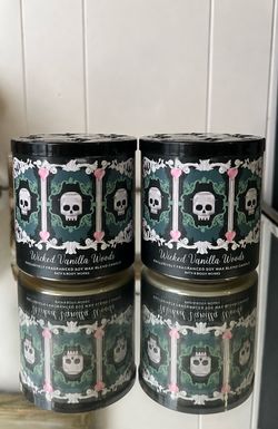 ✨ Bath & Body Works Wicked Vanilla Woods 3-Wick Candle NEW Halloween Fall Scent