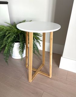 New BAMEOS Side Table Modern Nightstand Round Side End Accent Table