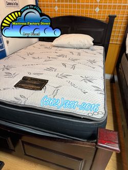 Double sided Pillowtop mattress and box set Nuevo