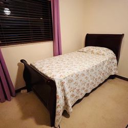 Twin wood bed- Free