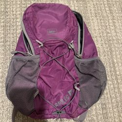 REI Sprig 12 Youth Backpack Hiking Outdoor Eggplant, Hydration Compatible